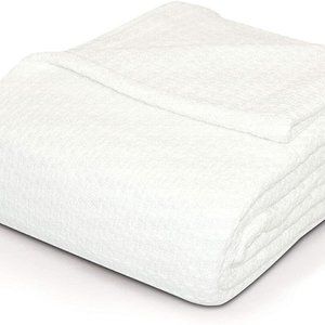 Combed Cotton Thermal Blankets Soft - IVORY